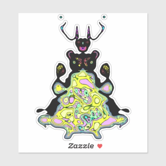 Geheimliche Anatomie eines Raumhamsters v1 Aufkleber (Blatt)