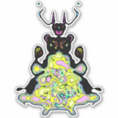 Geheimliche Anatomie eines Raumhamsters v1 Aufkleber (Vorderseite)