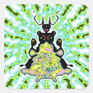 Geheimliche Anatomie eines Raumhamsters v3-1 Quadratischer Aufkleber