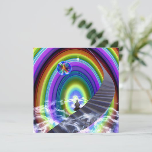 Geheimnis beim überdimensionalen Stargate Einladung (Stehend Vorderseite)