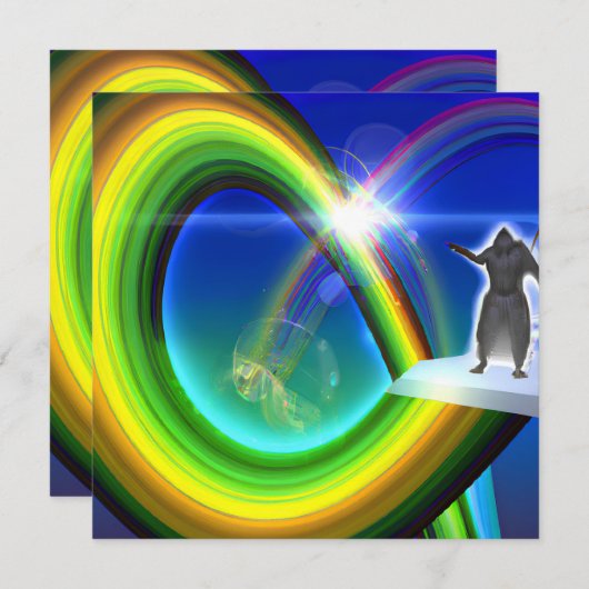 Geheimnis beim überdimensionalen Stargate Einladung (Vorne/Hinten)