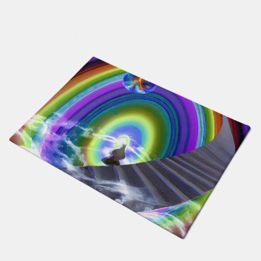 Geheimnis beim überdimensionalen Stargate Fußmatte (Schrägansicht)