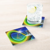 Geheimnis beim überdimensionalen Stargate Glasuntersetzer (Schrägansicht)