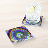 Geheimnis beim überdimensionalen Stargate Glasuntersetzer (Schrägansicht)