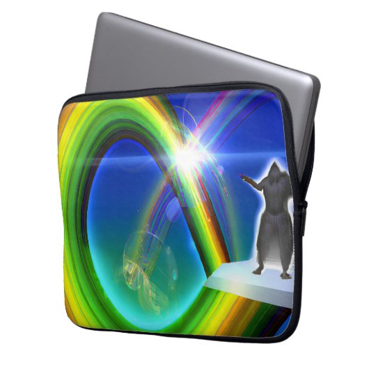 Geheimnis beim überdimensionalen Stargate Laptopschutzhülle (Vorderseite Links)