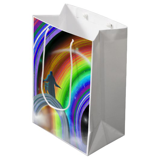 Geheimnis beim überdimensionalen Stargate Mittlere Geschenktüte (Vorderseite Schrägansicht)