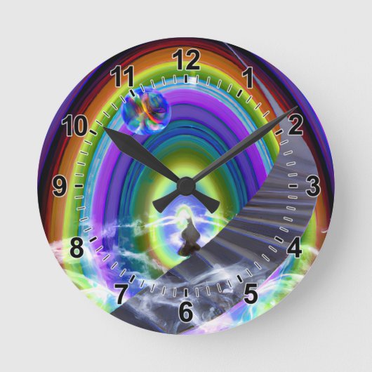 Geheimnis beim überdimensionalen Stargate Runde Wanduhr (Vorderseite)