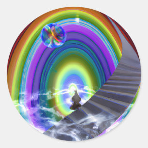 Geheimnis beim überdimensionalen Stargate Runder Aufkleber