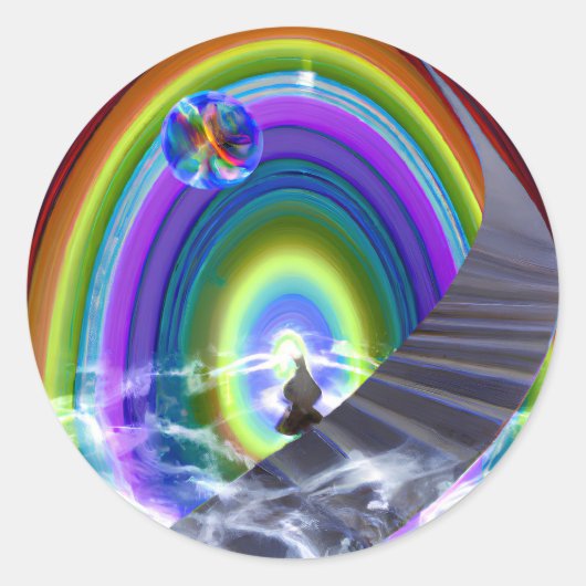 Geheimnis beim überdimensionalen Stargate Runder Aufkleber (Vorderseite)