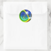 Geheimnis beim überdimensionalen Stargate Runder Aufkleber (Tasche)