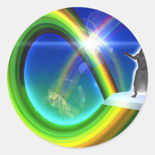 Geheimnis beim überdimensionalen Stargate Runder Aufkleber