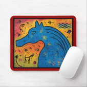 Geheimnis blauer Pferdemausunterlage - 9,25" x Mousepad (Mit Mouse)