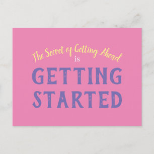 Geheimnis des Erfolgs Inspirierendes Motivationszi Postkarte