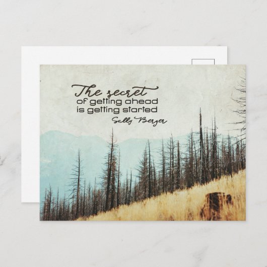 Geheimnis des Vorgehens Postkarte (Vorne/Hinten)