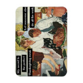 Geheimnis für das perfekte Erntedank-Dinner Vintag Magnet (Vertikal)