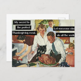 Geheimnis für das perfekte Erntedank-Dinner Vintag Postkarte