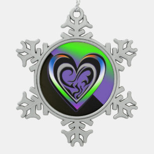 Geheimnis Schneeflocken Zinn-Ornament