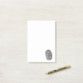 Geheimnis-schwarzer Fingerabdruck Post-it Klebezettel (Auf Schreibtisch)