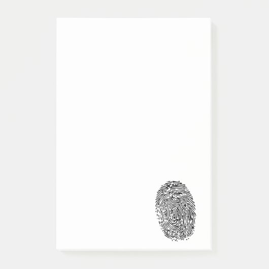 Geheimnis-schwarzer Fingerabdruck Post-it Klebezettel (Vorderseite)