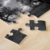Geheimnis-Schwarzweiss-Bäume Puzzle (Seite)