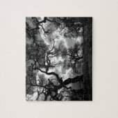 Geheimnis-Schwarzweiss-Bäume Puzzle (Vertikal)