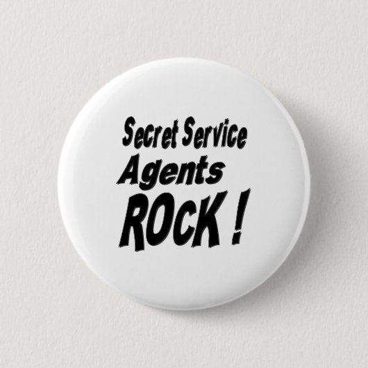 Geheimnis-Service-Agent-Felsen! Knopf Button (Vorderseite)