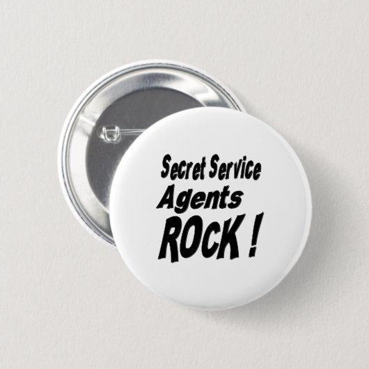 Geheimnis-Service-Agent-Felsen! Knopf Button (Vorne & Hinten)
