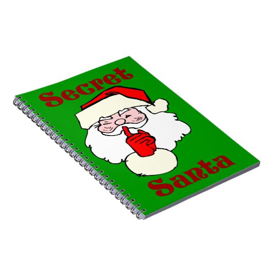 Geheimnis Weihnachten Grün Notizblock (Rechte Seite)