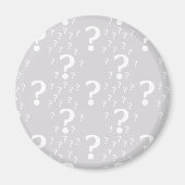 GeheimnisFragezeichen-Rätselpuzzlespiel hellgrau Magnet (Vorne)