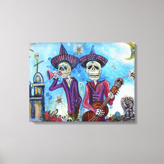 "Geheimnisse der Mariachi" ramponierte Canvas Leinwanddruck (Vorderseite)