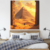 Geheimnisse der Pyramiden – Zeitlose Monumente des Leinwanddruck (Insitu (Schlafzimmer))