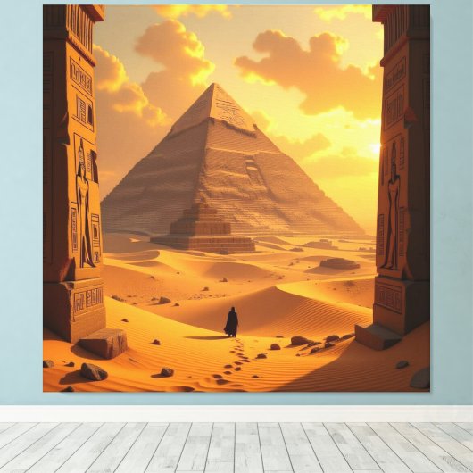 Geheimnisse der Pyramiden – Zeitlose Monumente des Leinwanddruck (Insitu (Holzboden))