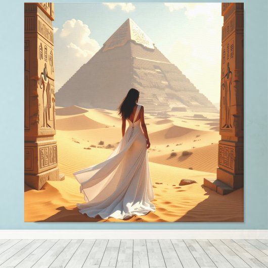 Geheimnisse der Pyramiden – Zeitlose Monumente des Leinwanddruck (Insitu (Holzboden))