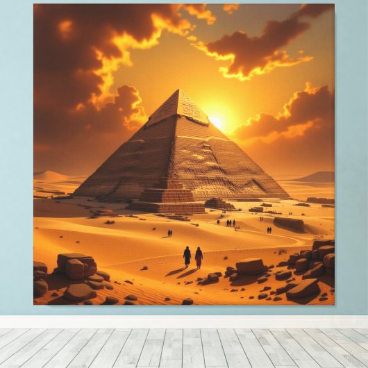 Geheimnisse der Pyramiden – Zeitlose Monumente des Leinwanddruck (Insitu (Holzboden))