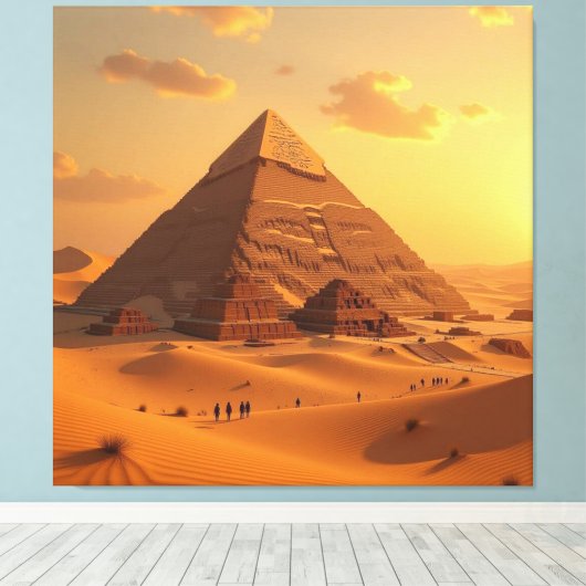 Geheimnisse der Pyramiden – Zeitlose Monumente des Leinwanddruck (Insitu (Holzboden))