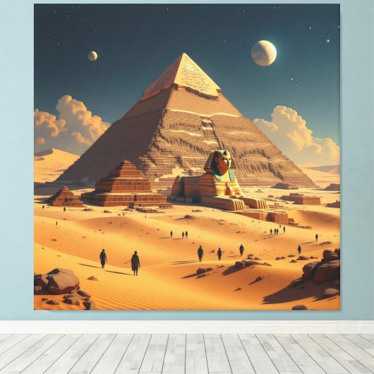 Geheimnisse der Pyramiden – Zeitlose Monumente des Leinwanddruck (Insitu (Holzboden))