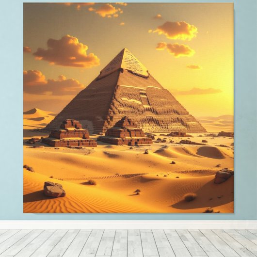 Geheimnisse der Pyramiden – Zeitlose Monumente des Leinwanddruck (Insitu (Holzboden))