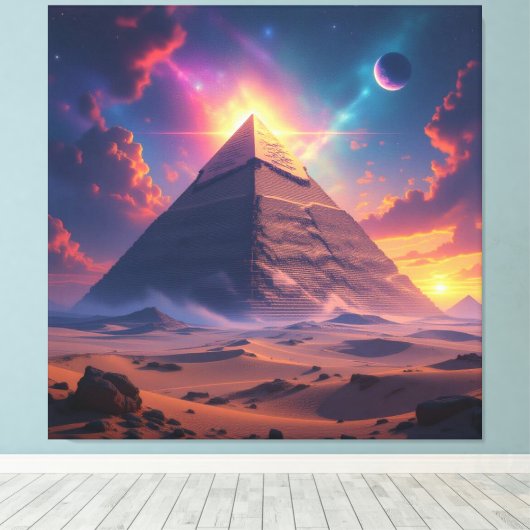 Geheimnisse der Pyramiden – Zeitlose Monumente des Leinwanddruck (Insitu (Holzboden))