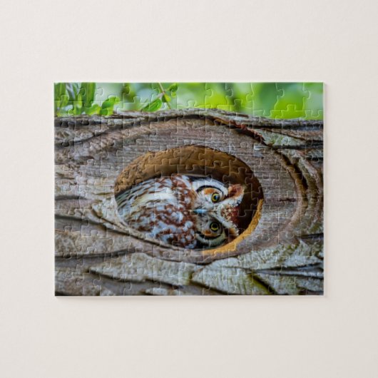 Geheimnisse des Baumstamms der Eule Puzzle (Horizontal)