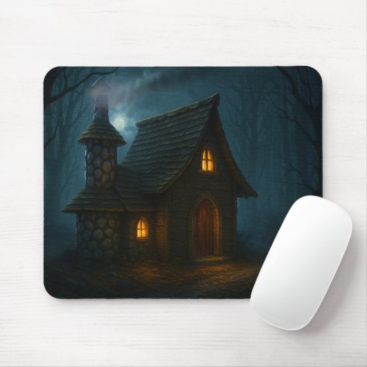 Geheimnisse des Hexenhauses im Wald Mousepad (Mit Mouse)