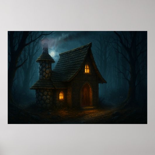 Geheimnisse des Hexenhauses im Wald Poster (Vorne)