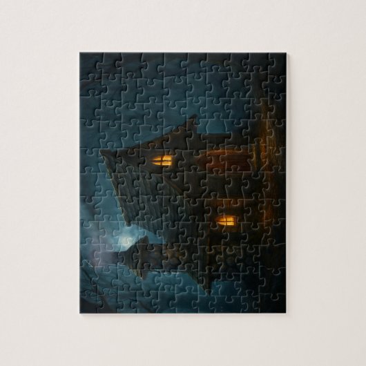 Geheimnisse des Hexenhauses im Wald Puzzle (Vertikal)