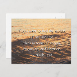 Geheimnisse des Universe Zitats (Nikola Tesla) Postkarte