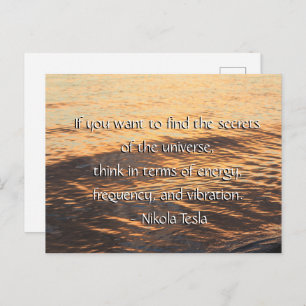 Geheimnisse des Universe Zitats (Nikola Tesla) Postkarte