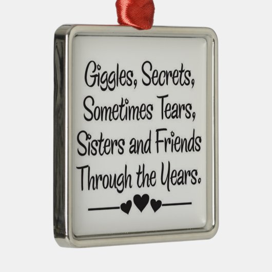 **GEHEIMNISSE GEMEINSAM** SISTER ORMANENT ORNAMENT AUS METALL (Rechts)