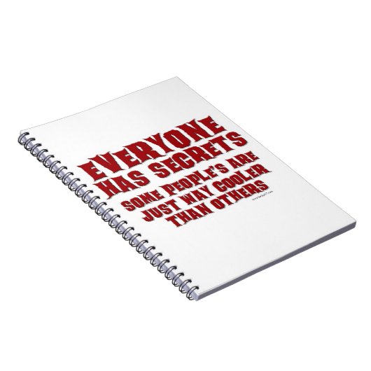 Geheimnisse sind Cooles Funny Book Slogan Design Notizblock (Rechte Seite)