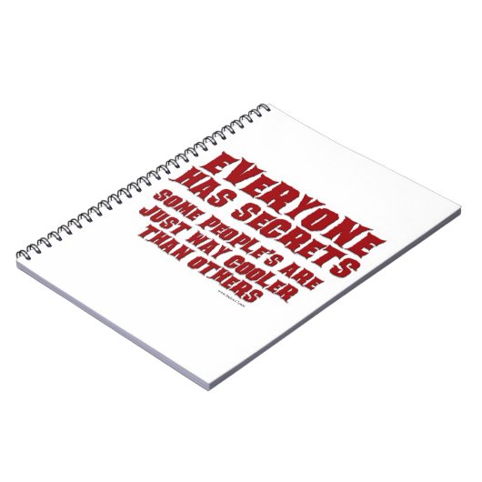 Geheimnisse sind Cooles Funny Book Slogan Design Notizblock (Linke Seite)