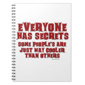 Geheimnisse sind Cooles Funny Book Slogan Design Notizblock (Vorderseite)