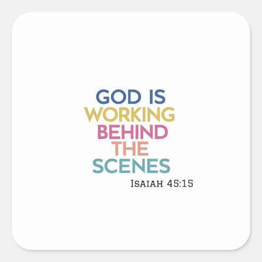 Geheimnisse von Gottes Plan langsam enthüllt Quadratischer Aufkleber (Vorderseite)