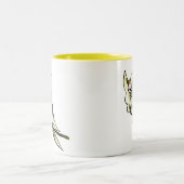 Geheimnistuerische Cockatiel-Kaffeetasse Zweifarbige Tasse (Mittel)